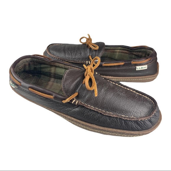 L.L. Bean Shoes Ll Bean Brown Handsewn Comfort Moc Toe Flannel